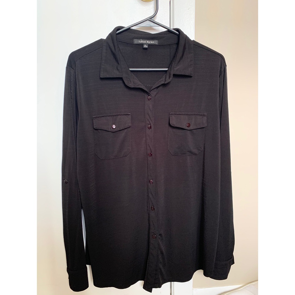 Black button up. Perfect work shirt!